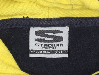 Mens UK Size 2XL Stadium Athletics Blue Pullover Hoodie