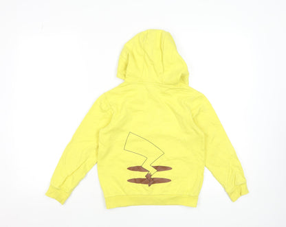 Pokémon Boys Yellow Pikachu Pullover Hoodie 7-8 Years 100% Cotton