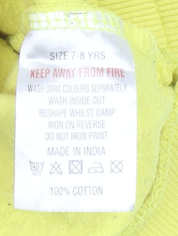 Pokémon Boys Yellow Pikachu Pullover Hoodie 7-8 Years 100% Cotton