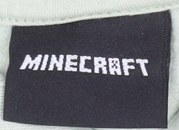 Minecraft Boys Green Creeper Pullover Hoodie 7-8 Years Cotton Blend