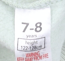 Minecraft Boys Green Creeper Pullover Hoodie 7-8 Years Cotton Blend