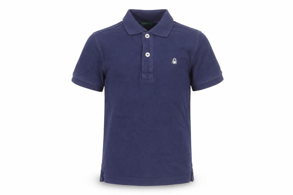 Boys UK Size 6-7 Years United Colors of Benetton Blue Basic Polo