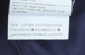 United Colors of Benetton Boys Blue Cotton Polo Shirt 6-7 Years