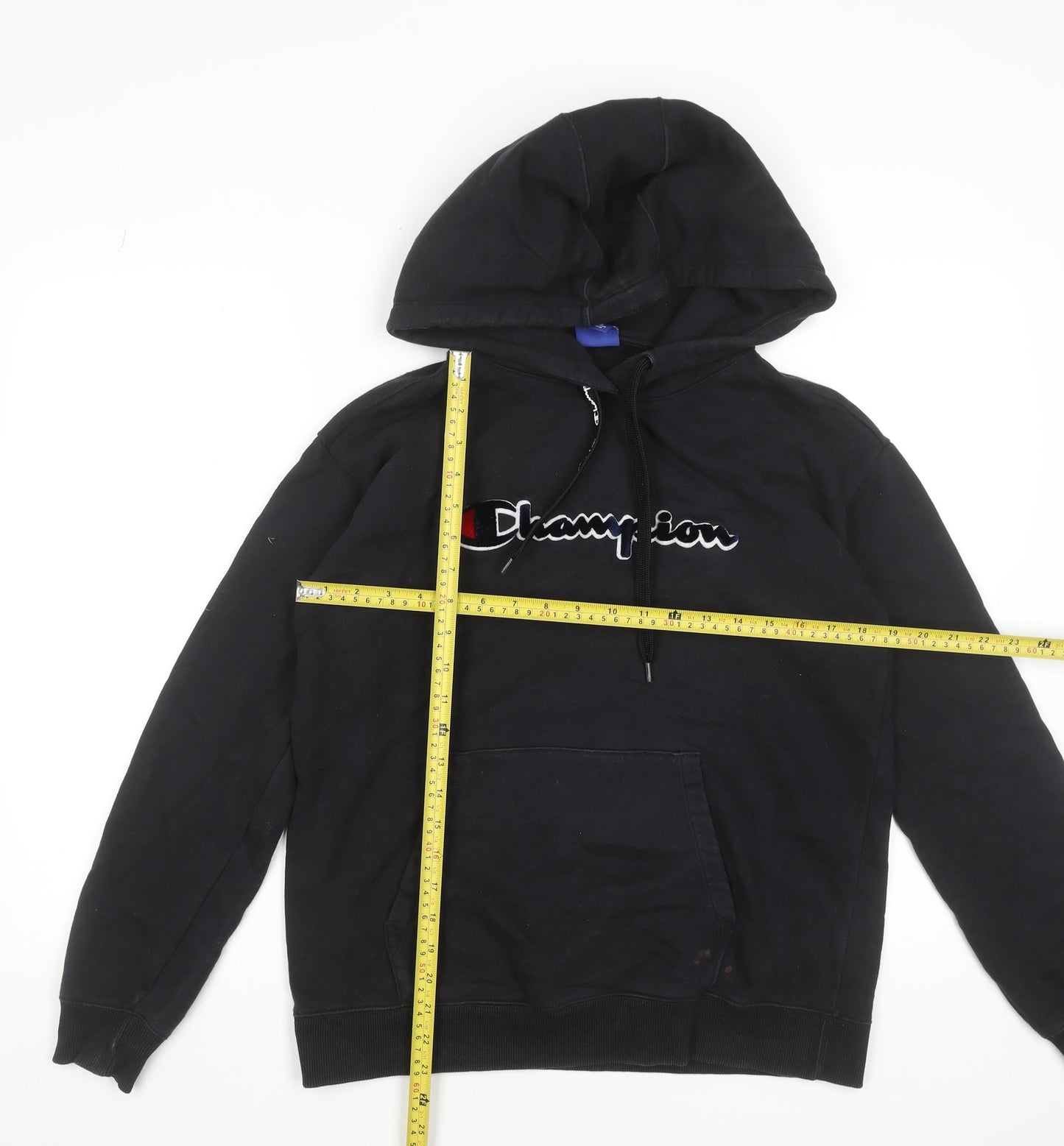 Mens UK Size S Champion Black Pullover Hoodie