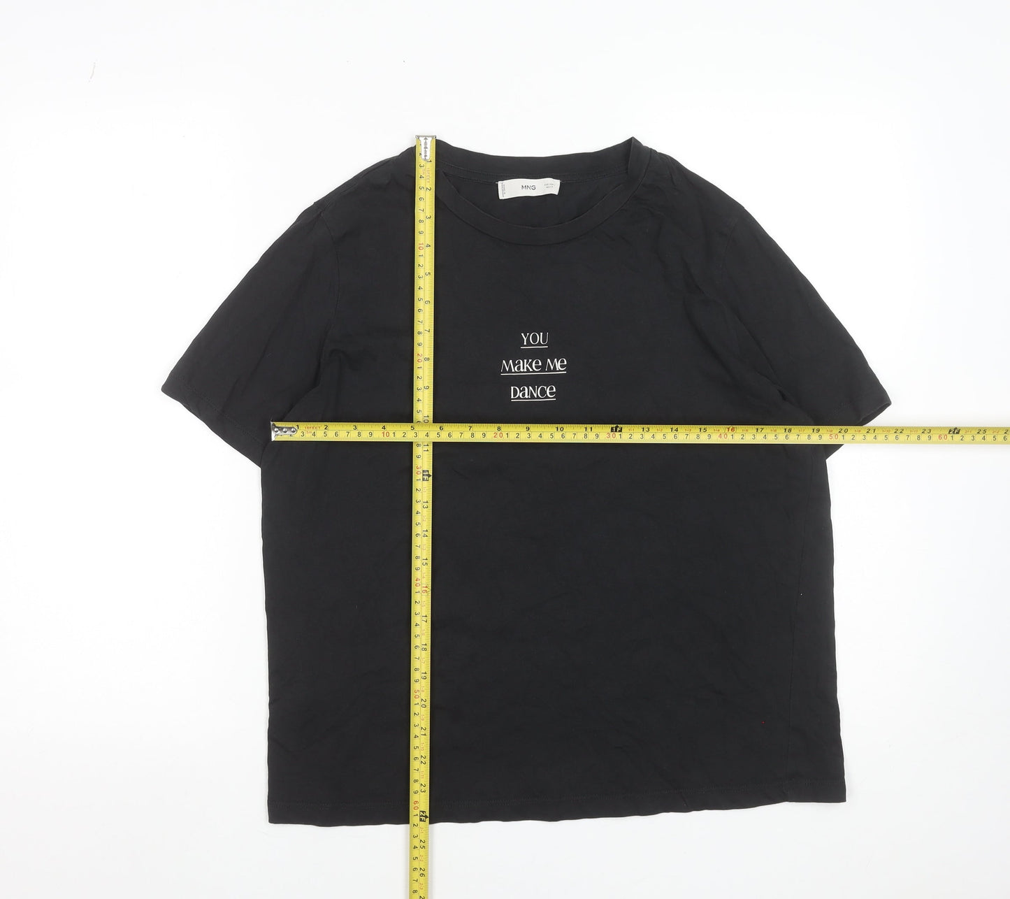 Womens UK Size L MNG Black Basic T-Shirt