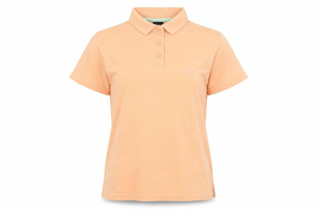 Cotton Traders Womens Peach Polo Shirt XS Short Sleeve Cotton