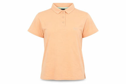 Cotton Traders Womens Peach Polo Shirt XS Short Sleeve Cotton