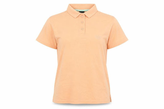 Cotton Traders Womens Peach Polo Shirt XS Short Sleeve Cotton