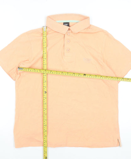 Cotton Traders Womens Peach Polo Shirt XS Short Sleeve Cotton