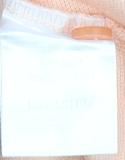 Cotton Traders Womens Peach Polo Shirt XS Short Sleeve Cotton