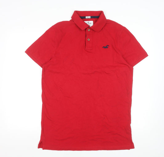 Hollister Men’s Red Epic Flex Slim Fit Polo Shirt XL