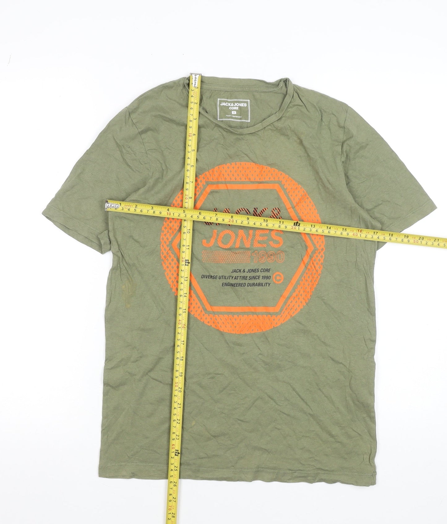 Mens UK Size S JACK & JONES Green  T-Shirt