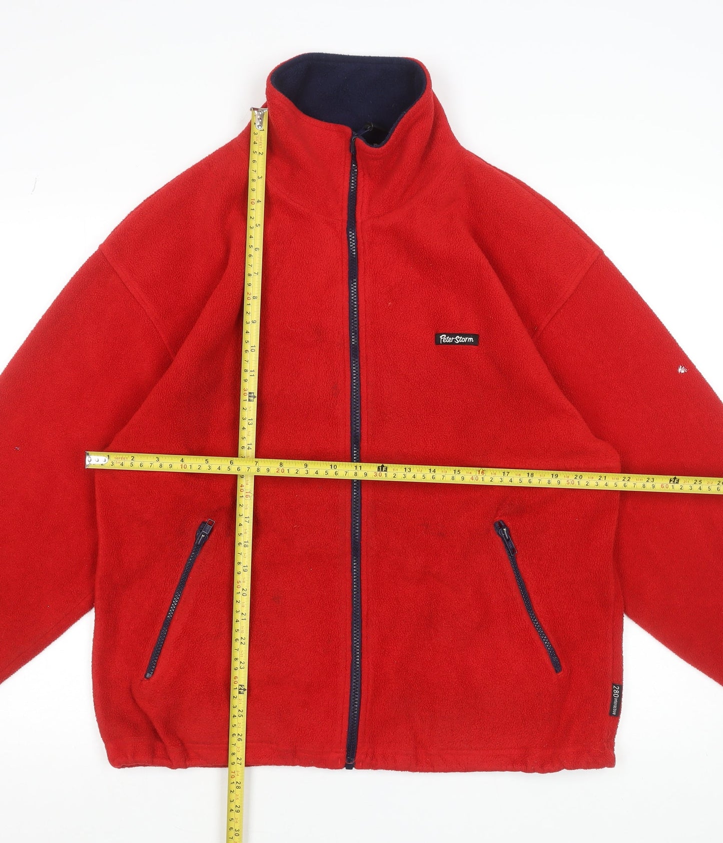 Peter Storm Mens Red Fleece Full Zip Jacket Size S Outdoor