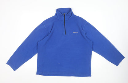 Regatta Men's Blue Fleece Half Zip Pullover Sweatshirt L