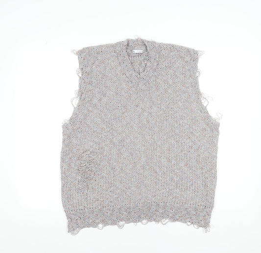 Womens UK Size 12 Zara Grey Vest Jumper