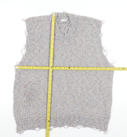 Womens UK Size 12 Zara Grey Vest Jumper