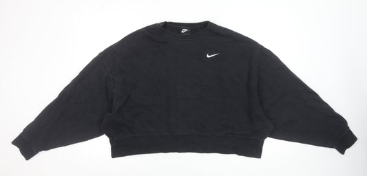 Mens UK Size M Nike Black Pullover Sweatshirt