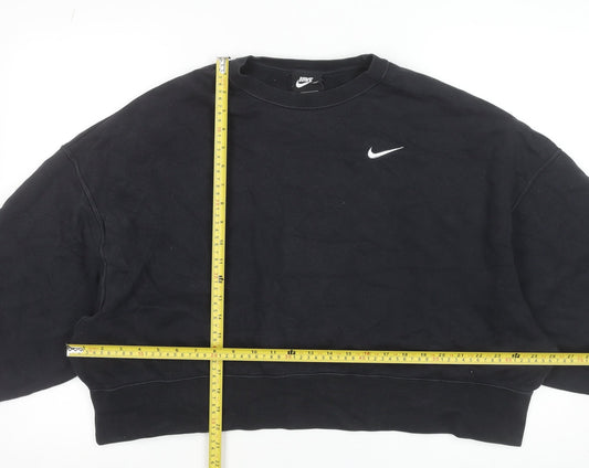 Mens UK Size M Nike Black Pullover Sweatshirt