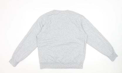 Uniqlo Men's Grey Cotton Pullover Sweatshirt Size M