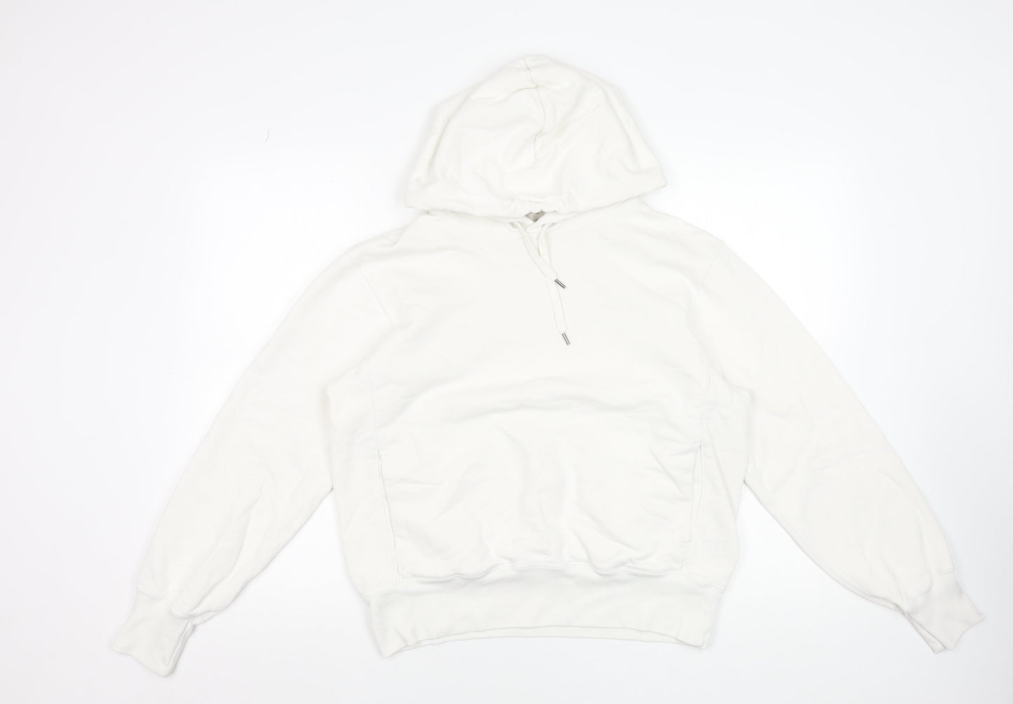 Womens UK Size S Uniqlo White Pullover Hoodie