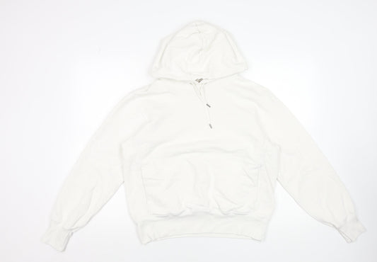 Womens UK Size S Uniqlo White Pullover Hoodie