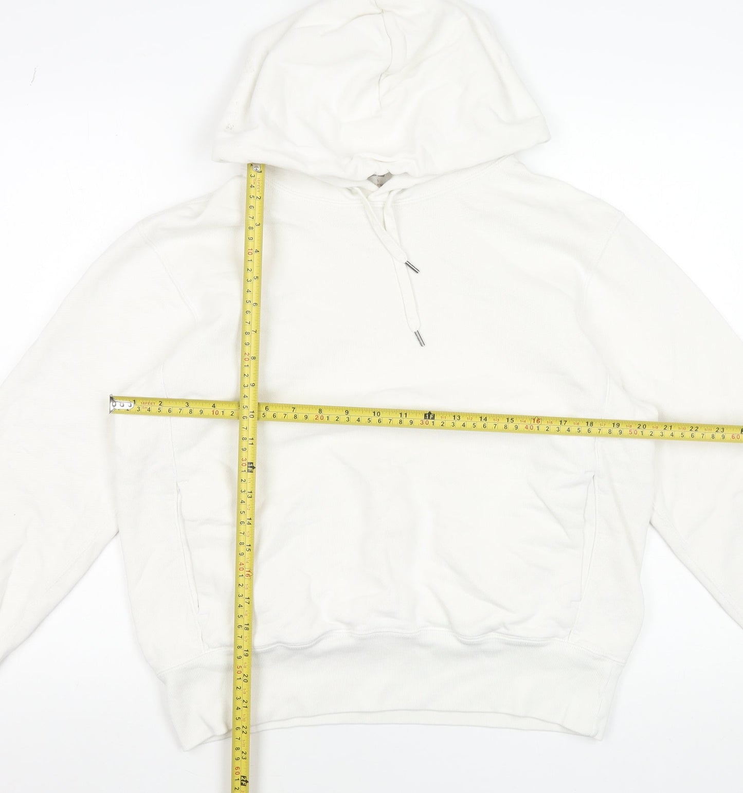 Womens UK Size S Uniqlo White Pullover Hoodie