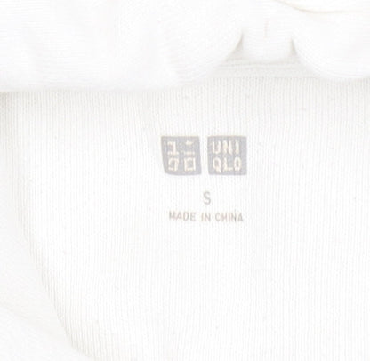 Womens UK Size S Uniqlo White Pullover Hoodie