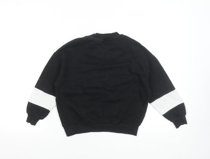 Marks and Spencer Boys Black Sequin Skull Sweatshirt 7-8 Years Pullover Jumper