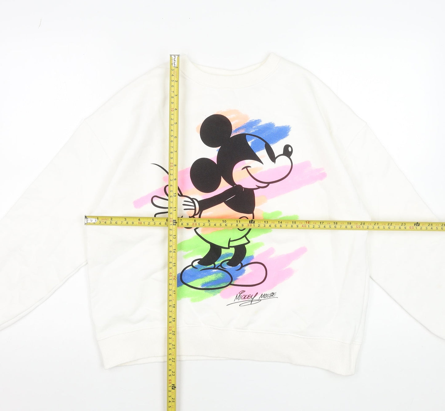Zara Disney Girls White Mickey Mouse Pullover Sweatshirt 13-14 Years