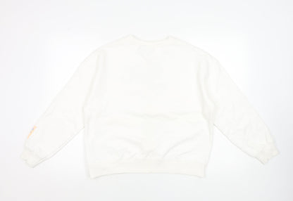 Zara Disney Girls White Mickey Mouse Pullover Sweatshirt 13-14 Years