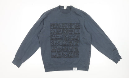 Uniqlo Men’s Blue Keith Haring Graphic Pullover Sweatshirt Size S
