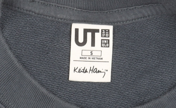 Uniqlo Men’s Blue Keith Haring Graphic Pullover Sweatshirt Size S