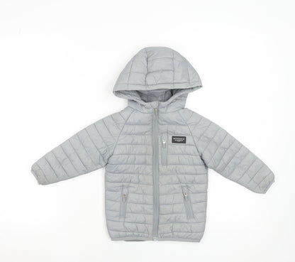 McKenzie Grey Puffer Jacket 18-24 Months Hooded Lightweight Winter Coat