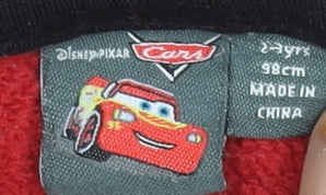 Disney Pixar Cars Boys Red Pullover Hoodie 2-3 Years Lightning McQueen