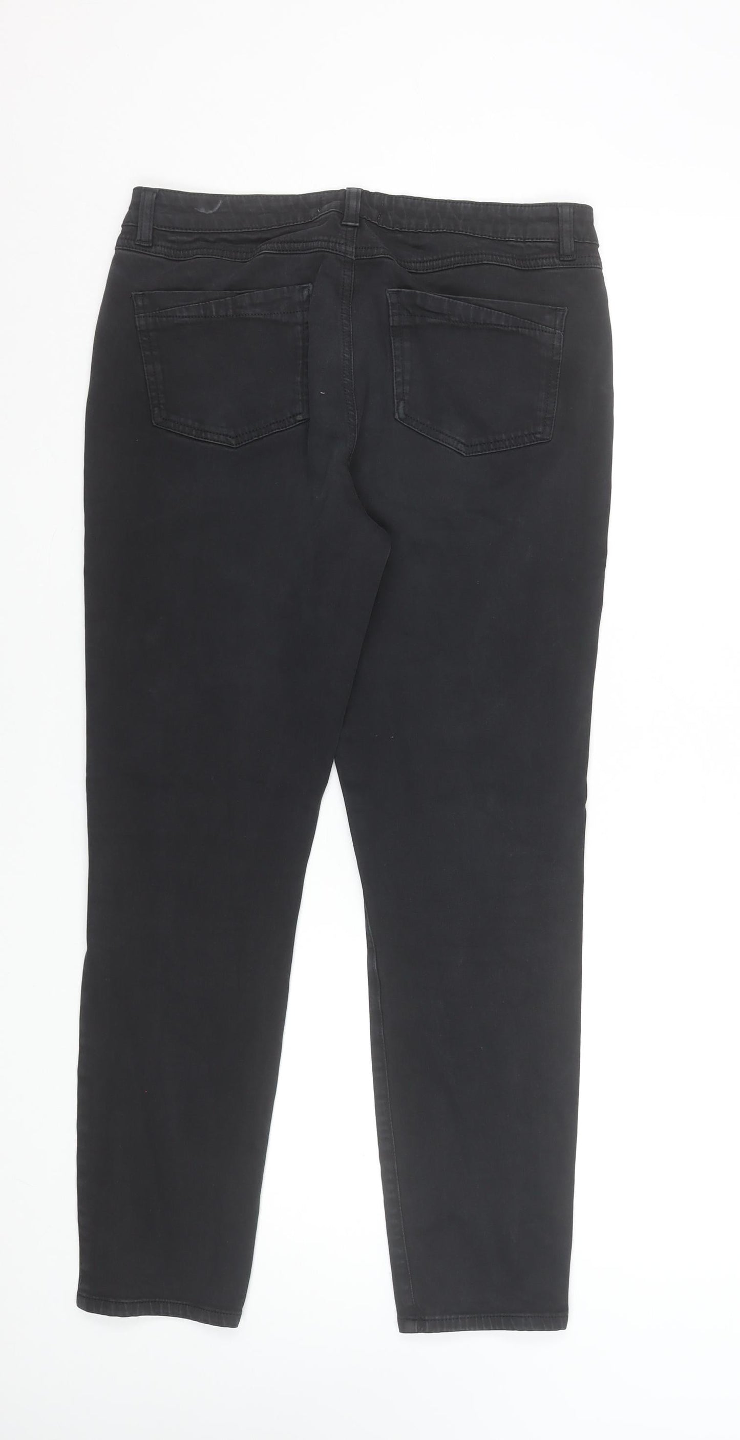 Mint Velvet Women's Black Skinny Jeans Size 14R Stretch Denim