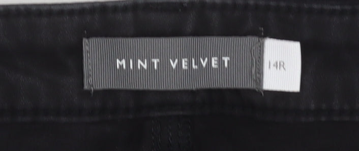 Mint Velvet Women's Black Skinny Jeans Size 14R Stretch Denim