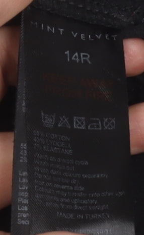 Mint Velvet Women's Black Skinny Jeans Size 14R Stretch Denim
