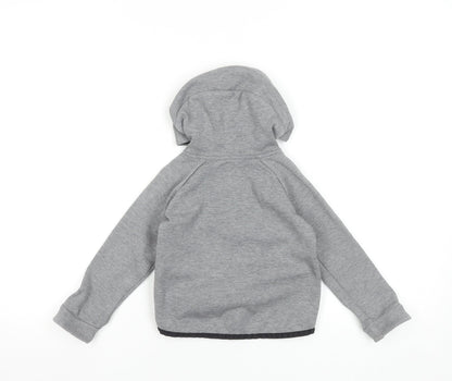 Nike Boys Grey Full Zip Hoodie 2-3 Years Hooded Sweatshirt
