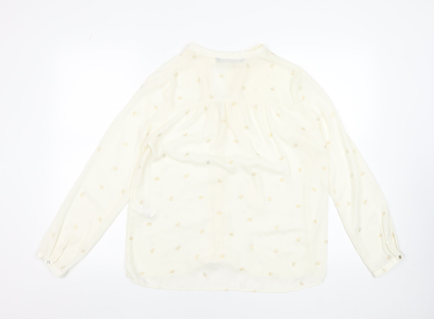 Womens UK Size 12 Zara Ivory Basic Blouse