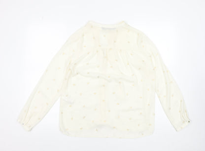 Womens UK Size 12 Zara Ivory Basic Blouse
