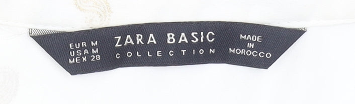 Womens UK Size 12 Zara Ivory Basic Blouse
