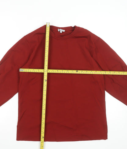 Womens UK Size M Jigsaw Red Basic T-Shirt