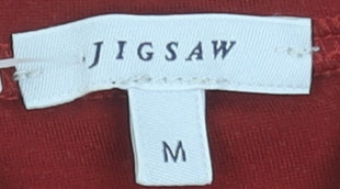 Womens UK Size M Jigsaw Red Basic T-Shirt