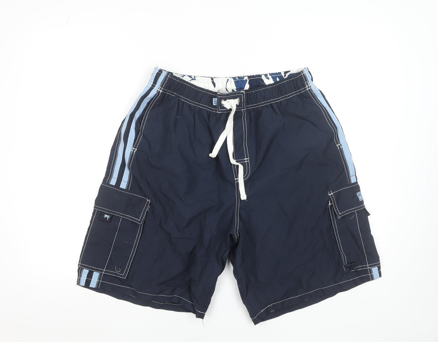Active Men's Navy Blue Swim Shorts Medium 33-35in Quick Dry Polyester