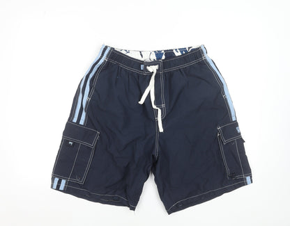 Active Men's Navy Blue Swim Shorts Medium 33-35in Quick Dry Polyester