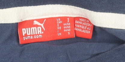 Puma Men's Blue Small Crew Neck Graphic Logo Sports T-Shirt