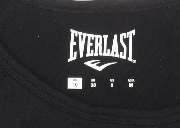 Everlast Womens Black Cropped Activewear T-Shirt UK 10