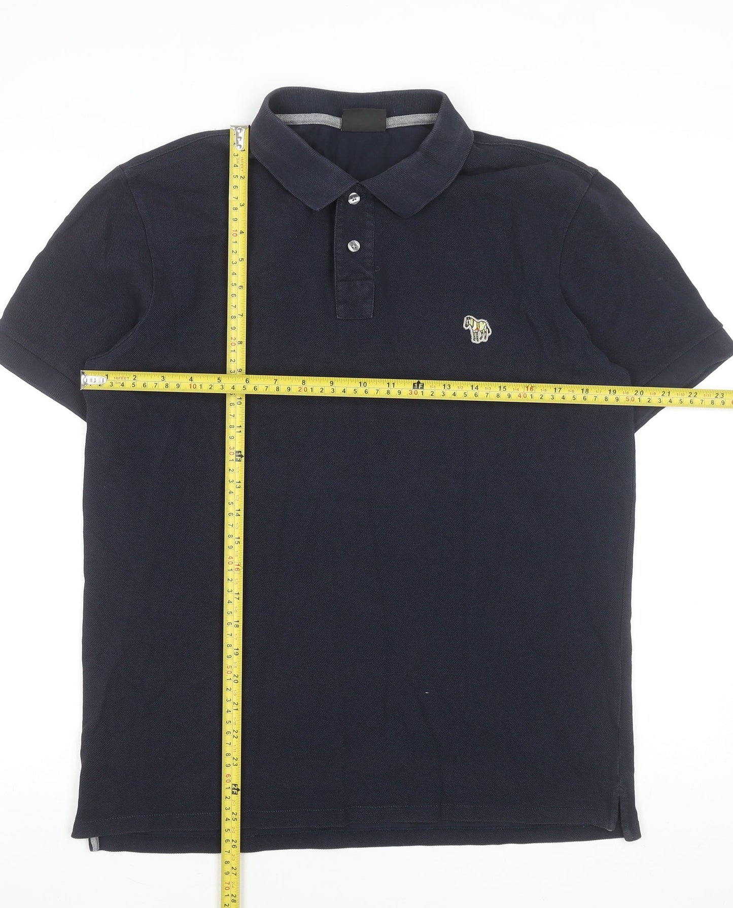 Paul Smith Men's Blue Organic Cotton Polo Shirt M