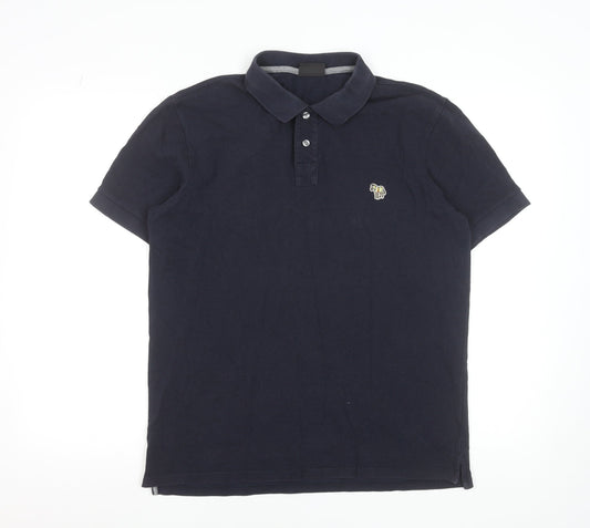 Paul Smith Men's Blue Organic Cotton Polo Shirt M