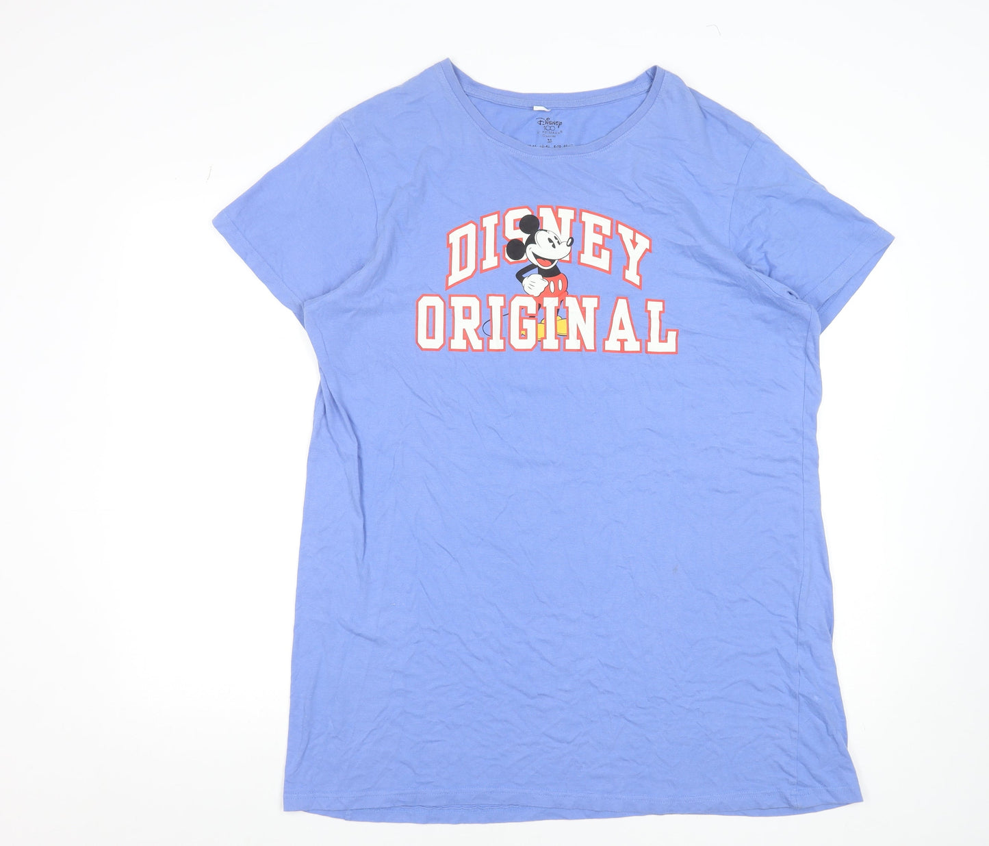 Disney Primark Women's Blue Mickey Mouse T-Shirt Nightshirt Size 12-14